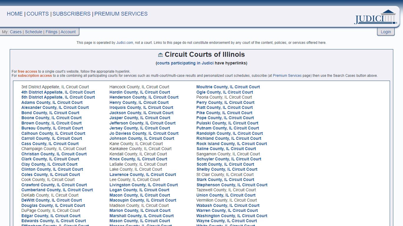 Illinois Court Listing - w.judici.com